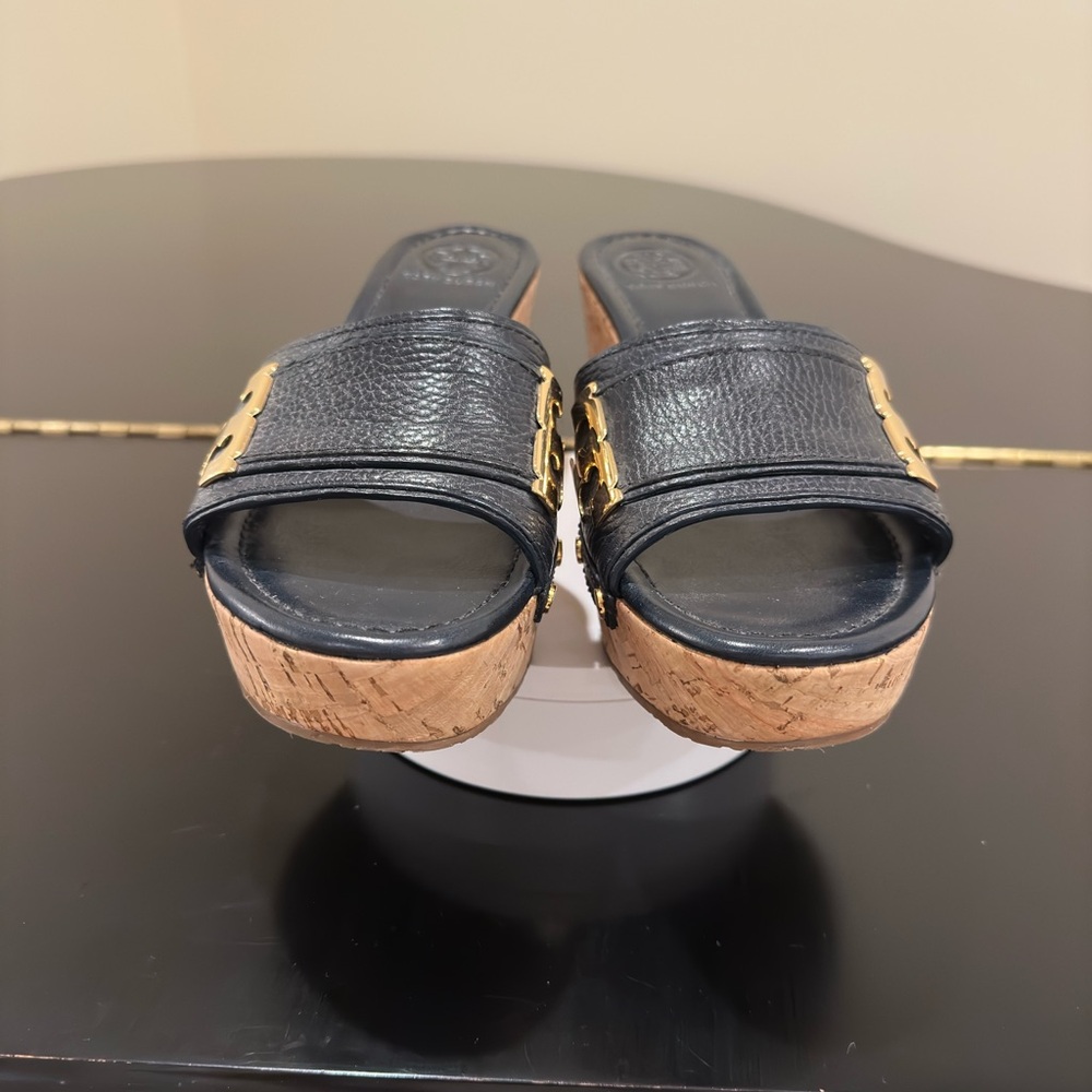 RARE authentic iconic luxury summer beach resort Tory Burch wedge/sandals/shoes - Picture 8 of 17